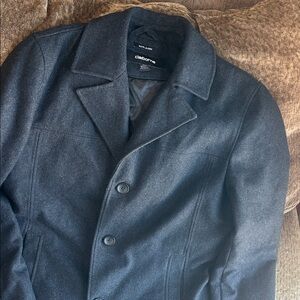 Claiborne Men's Dark Gray Pea Coat